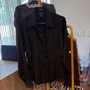 Banana Republic Black Casual Button Down Shirt